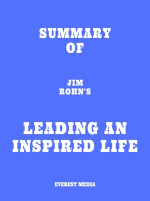 cover image of Summary of Jim Rohn's Leading an Inspired Life